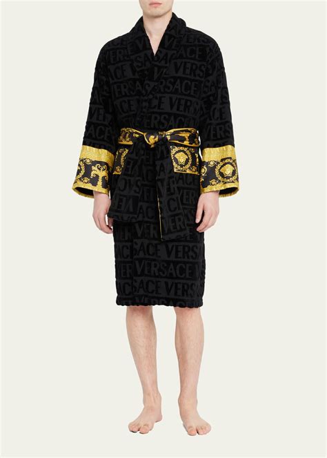 men's versace robe|versace unisex barocco sleeve robe.